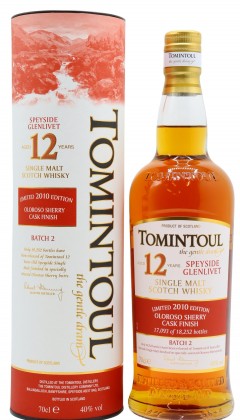 Tomintoul Oloroso Sherry Cask Batch #2 2010 12 year old
