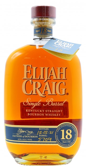 Elijah Craig Single Barrel 18 year old