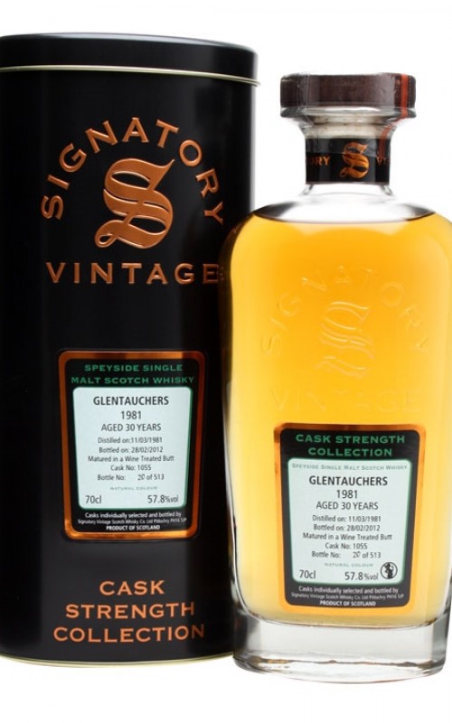 Glentauchers 1981 30 Year Old Cask #1055 Signatory Cask Strength Collection
