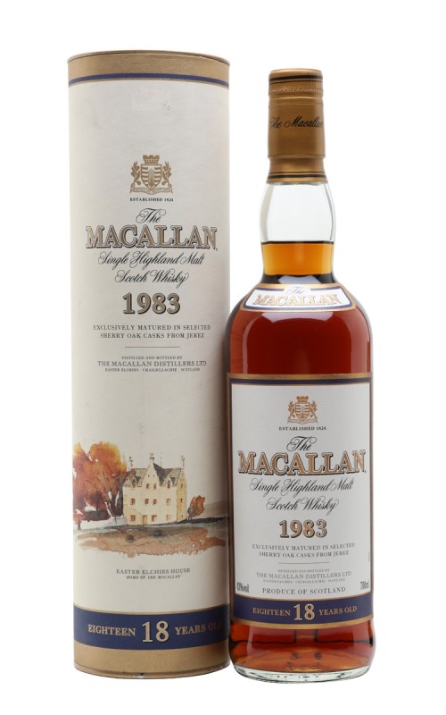 Macallan 1983 18 Year Old Vintage Label